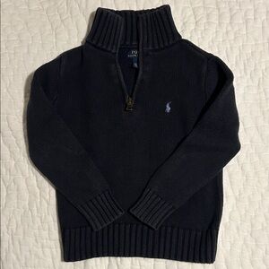 Polo by Ralph Lauren Boys Dark Blue Zip-Up Sweater